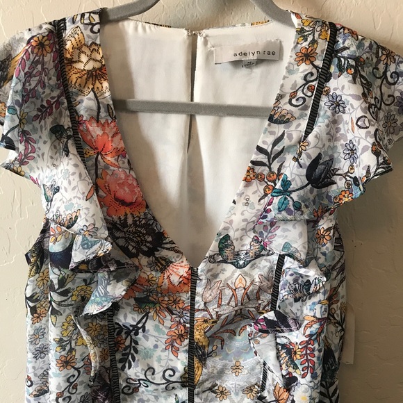 Adelyn Rae Woven Printed Frill Dress - Picture 4 of 6